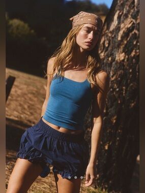 Free People Blue Tank Top